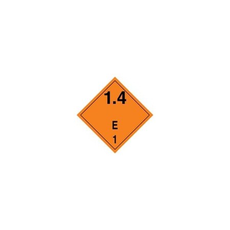 Accuform TDG PLACARD CLASS 1 273MM x 273MM TCP145CT25 TCP145CT25